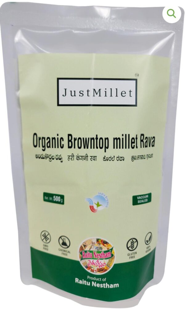 BROWNTOP MILLET RAVA 500 GM